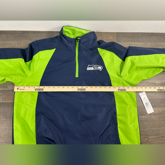 Seattle Seahawks Light Weight Quarter Zip Jacket - Picture 7 of 9